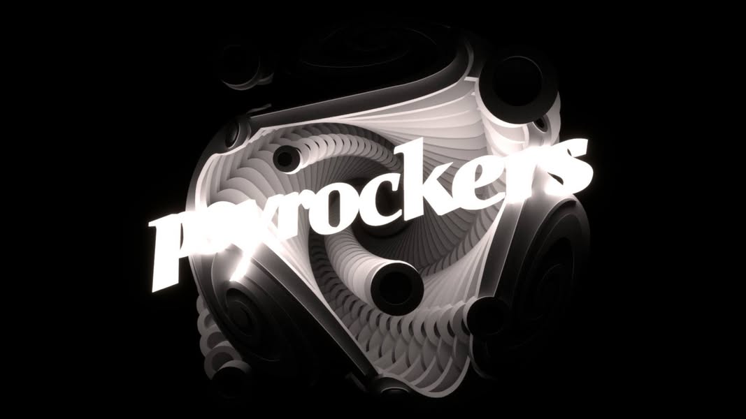 Digital Art Ravenlight's Psyrockers Crew Logo Version (Black and White…