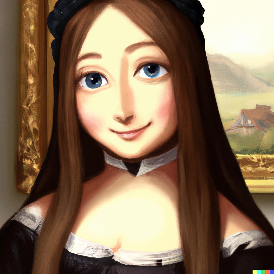 AI Art: Dall-e 2 Mona Lisa Waifu @openaidalle @vjravenlight #ai #neura…