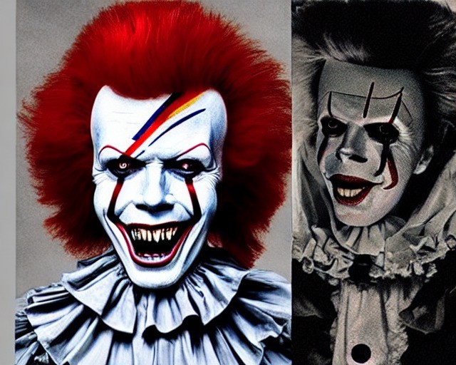 AI Art: Stable Difussion @davidbowie is #pennywise @stablediffusion @v…