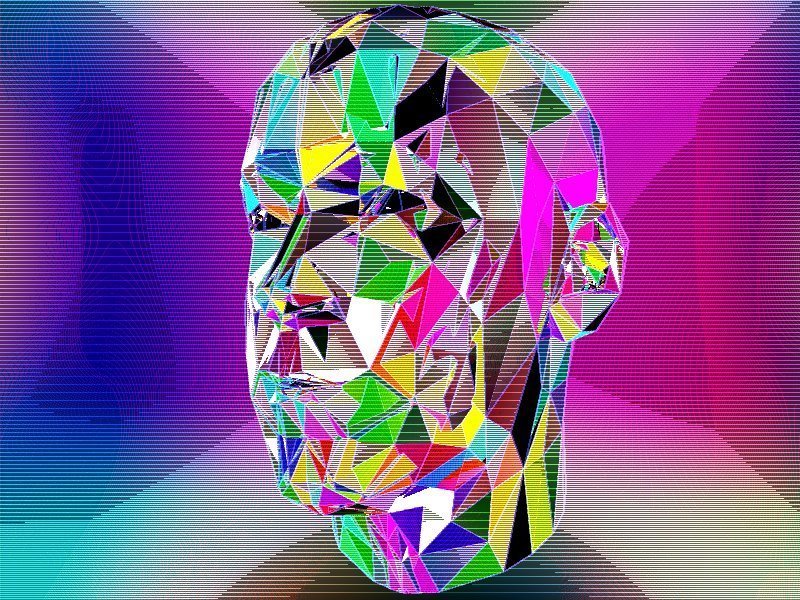 Digital Art & 3Dscan Candy Lines Head Model: @vjravenlight Contact: co…