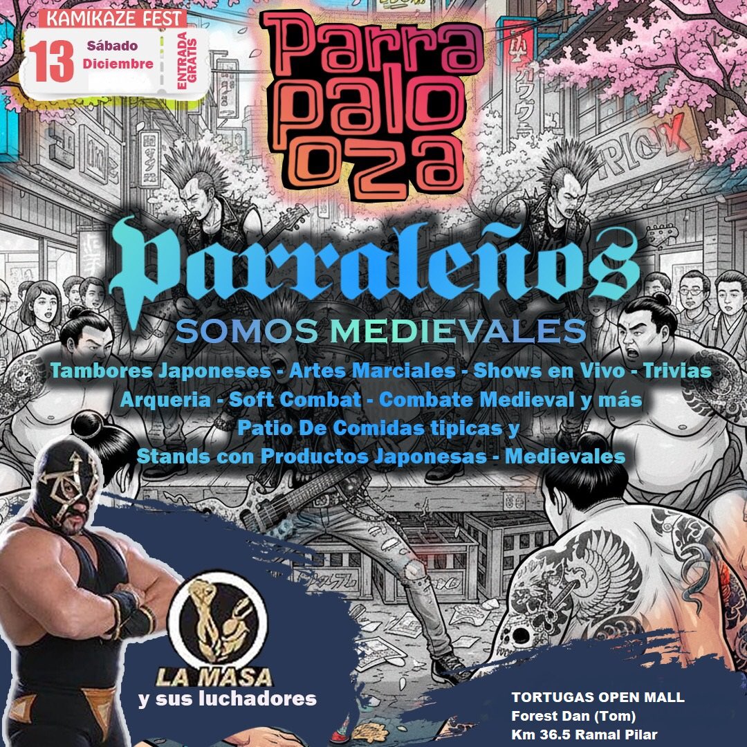 vuelve a las visuales para la PARRAPALOOZA - Kamikaze Fest ENTRADA GRA…