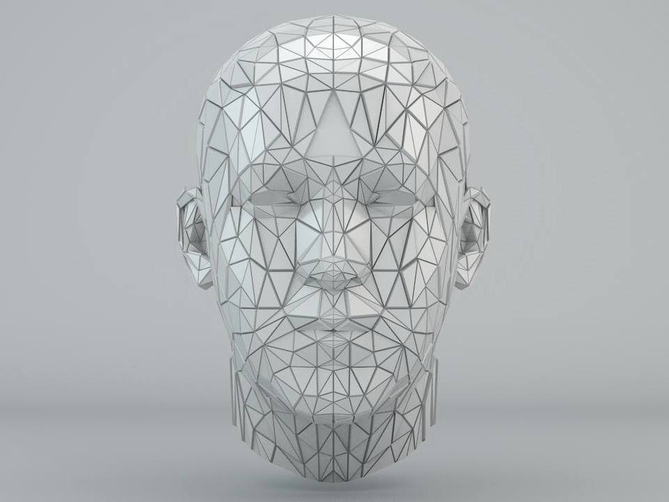 Digital Art & 3Dscan Geometric white Head Model: @vjravenlight Contact…