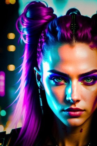 IArt Cyberpunk Girl #iart #iavatar #animation #woman #cyberpunk #ai #a…