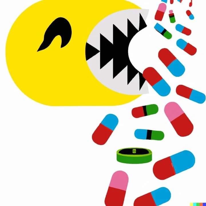 Ai art DALL-E 2 Pacman overdose @vjravenlight #art #ai #dalle #dalle2 …