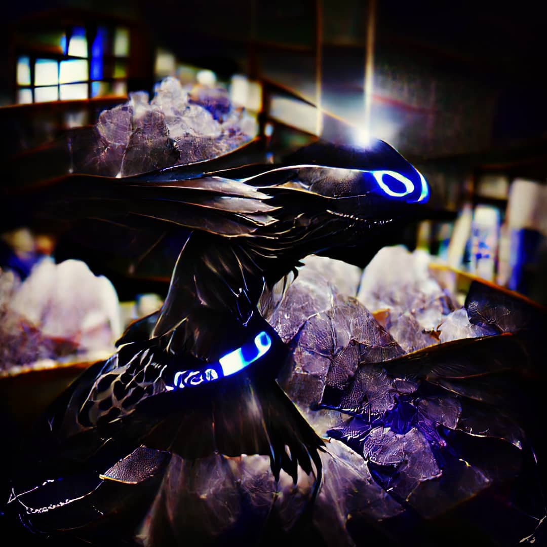 AI Art Raven Light #ai #art #digital #trippy #generative #lsd #acid #a…
