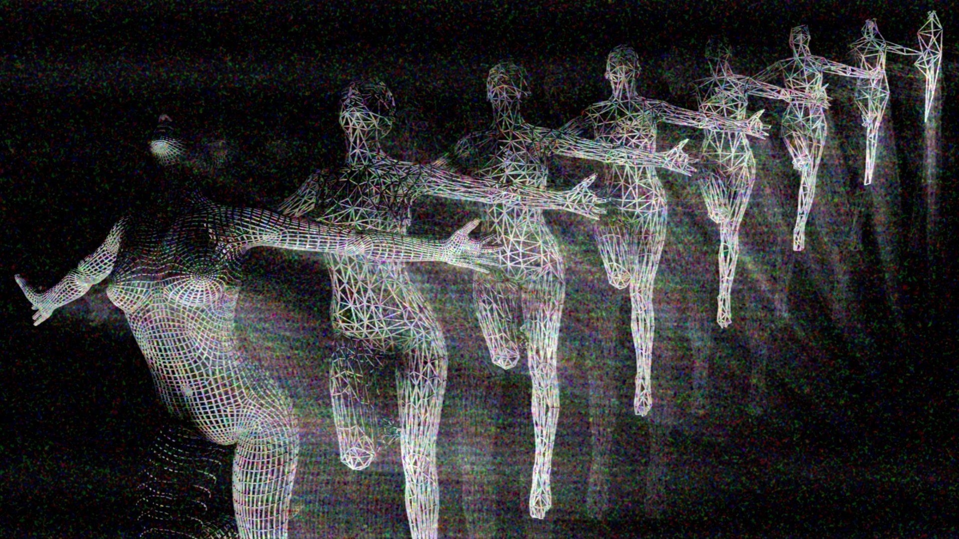Digital Art Wireframe Evolution Girl 2 VJ Ravenlight www.ravenlight.ne…