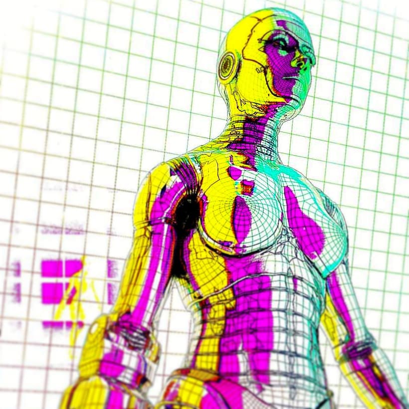 Cybergirl concept Made by @vjravenlight #cyber #girl #futurewave #futu…