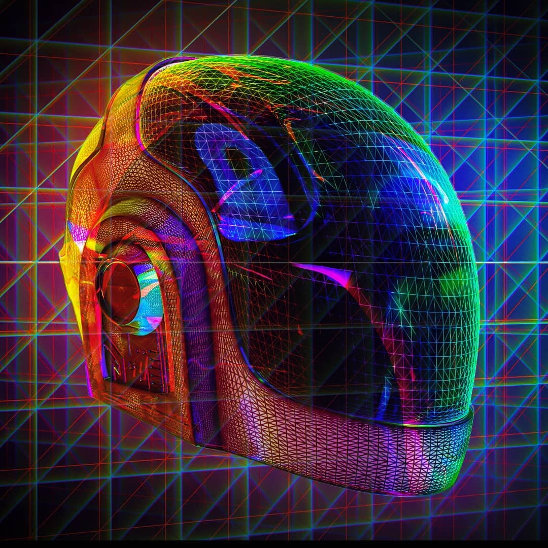 Digital Art @daftpunk Made by @vjravenlight #daftpunk #tribute #3d #ar…