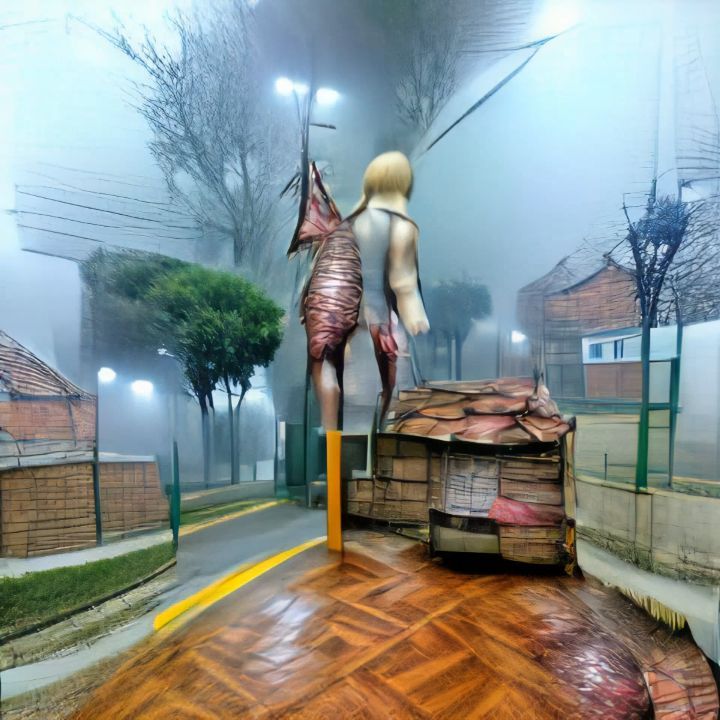 AI Art Silent hill #ai #art #digital #trippy #generative #lsd #acid #a…