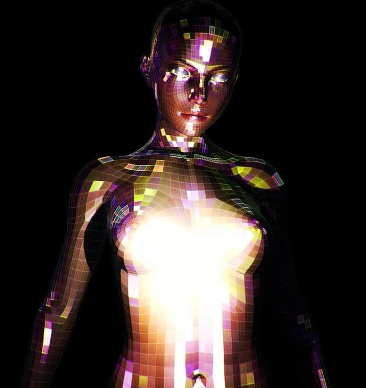 CyberGirl (on HEN) digital Art by @vjravenlight Made with #cinema4d Re…