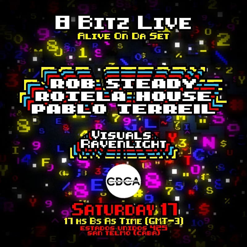 Próximas visuales 8 Bitz Live Sábado hs (GMT - 3 ) Sets @djrobstdy @ro…