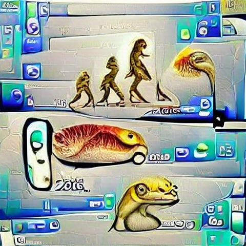 AI Art: Evolution Using AI system Made by @advadnoun Project Ravenligh…