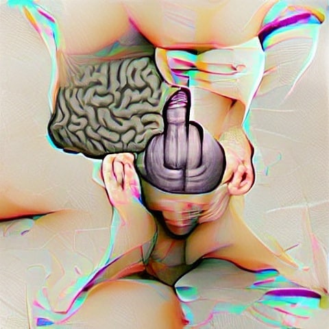 AI Art: mindfuck Using AI system Made by @advadnoun Project Ravenlight…