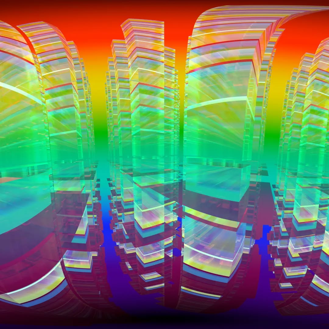 Skycity Cybertrails Psychedelic Synthwave 360 VR concept Art Made by @…