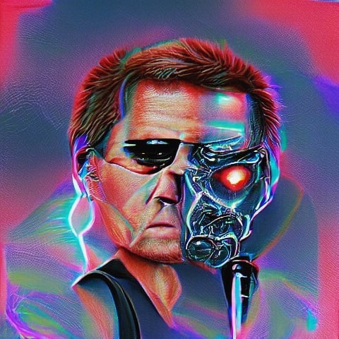 AI Art: Terminator Using AI system Made by @advadnoun Project Ravenlig…