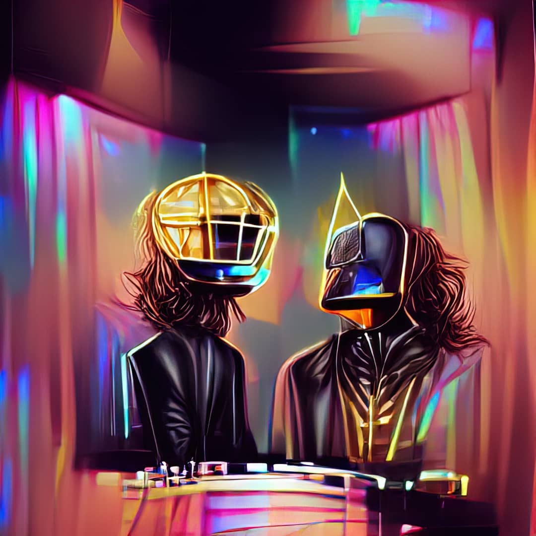 AI Art Daft punk @daftpunk #ai #art #digital #trippy #generative #lsd …