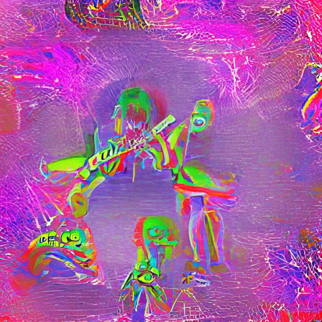 AI Art Psy Rockers #ai #art #digital #trippy #generative #lsd #acid #a…