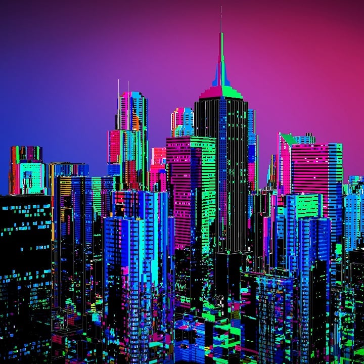 Digital Art ( Concept ) Synth-City #synthwave #city #synth #music #ren…