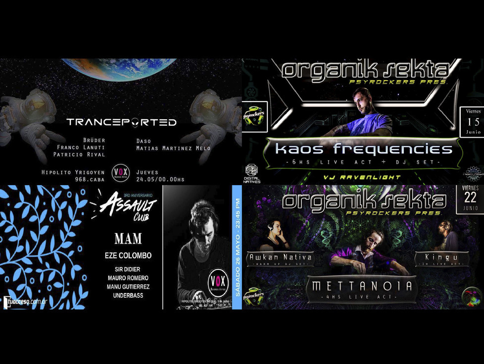 Proximas Fechas de visuales 24/05 TrancePorted - VOX Club - Jueves 24.…