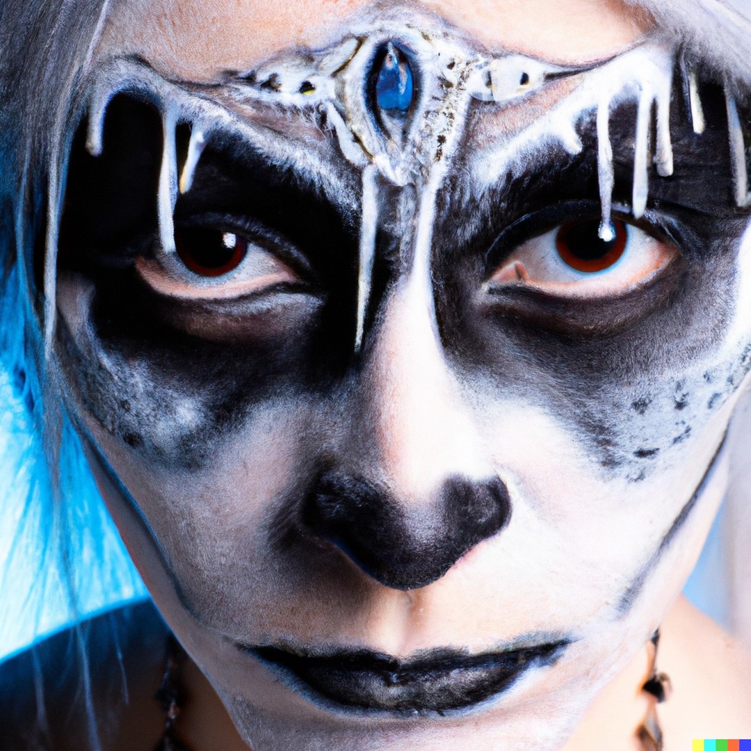 Ai Art DALL-E 2 used Real Goth ice demon @openaidalle @vjravenlight #d…