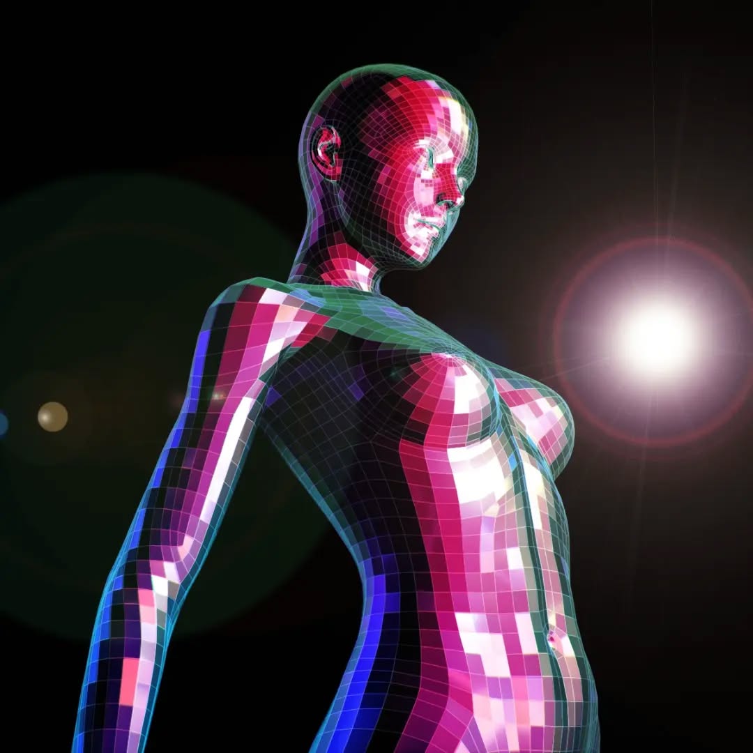 CyberGirl (concept 22) digital Art by @vjravenlight Made with #cinema4…
