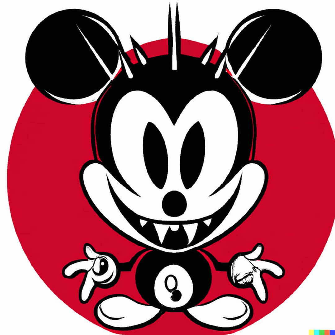 AI Art: Dall-e 2 Satánic Mickey mouse @openaidalle @vjravenlight #ai #…