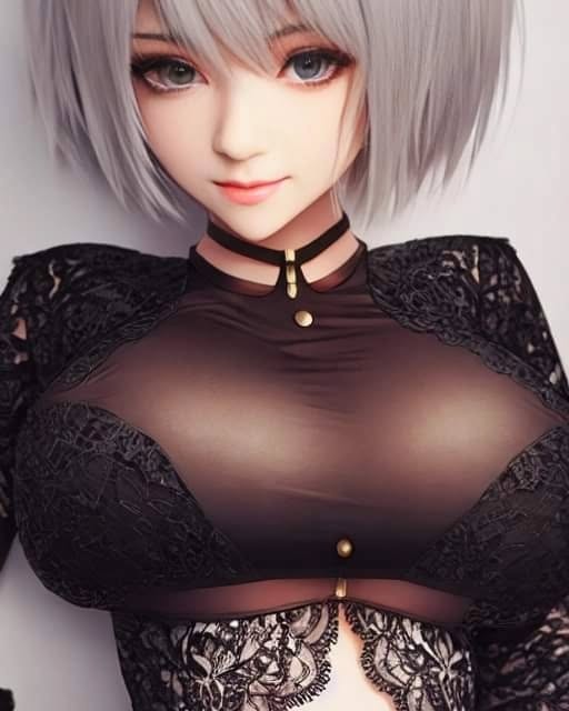 Ai Art 2b from nier automata fanart Made with Stable Difussion @vjrave…