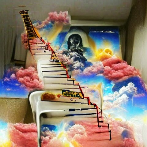AI Art Stairway to Heaven @ledzeppelin #ai #neural #machine #deepdream…