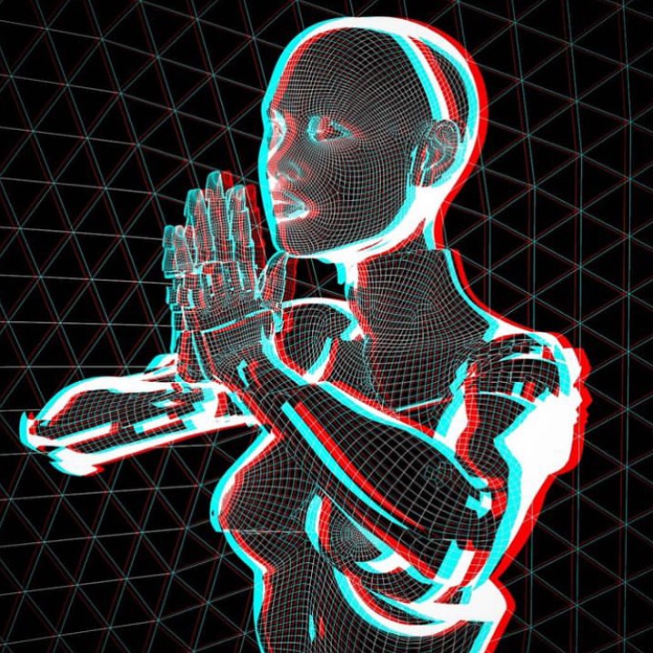 Digital Art (Not AI) Wireframe Meditation Project Ravenlight #art #ani…
