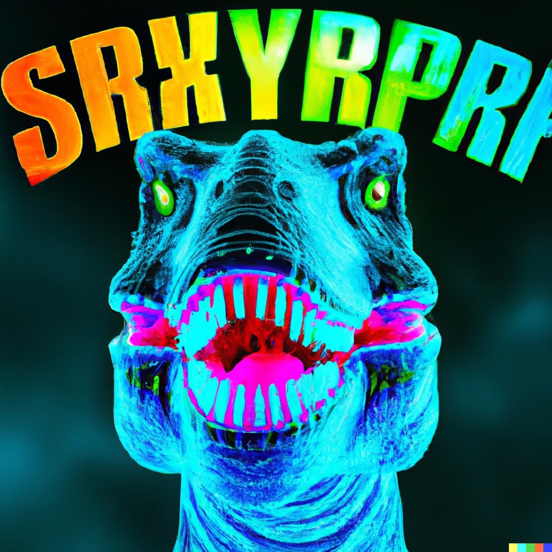 AI Art: Dall-e 2 "Super Tyrannosaurus rex psytrance" @openaidalle @vjr…