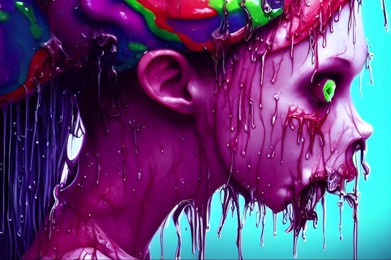 Ai Art Acid monster Made by @vjravenlight #AI #stabledifussion #ia #ps…