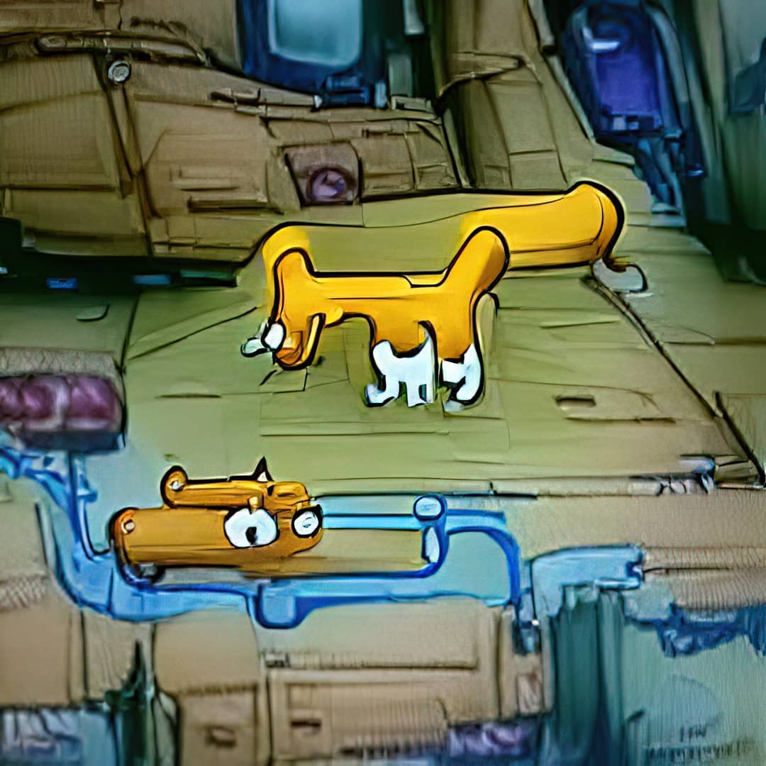 AI Art Catdog Cómo se hacen estas imágenes www.facebook.com/vjravenlig…
