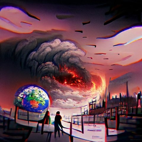 AI Art: The end of The world Using AI system Made by @advadnoun Projec…