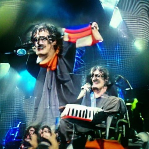 AI Art: Charly Garcia Using AI system Made by @advadnoun Project Raven…