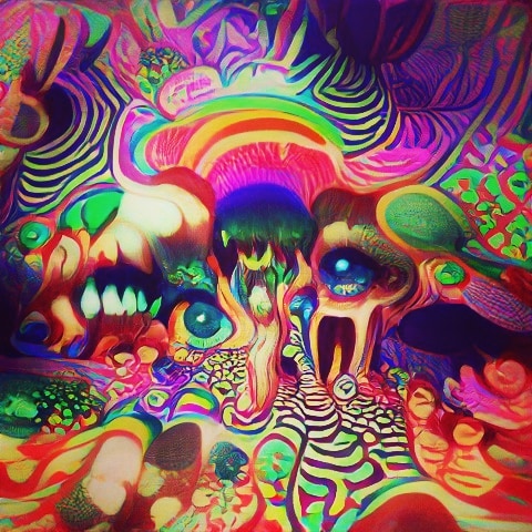 AI Art Psychedelic Horror #ai #neural #machine #deepdream #vqgan #clip…