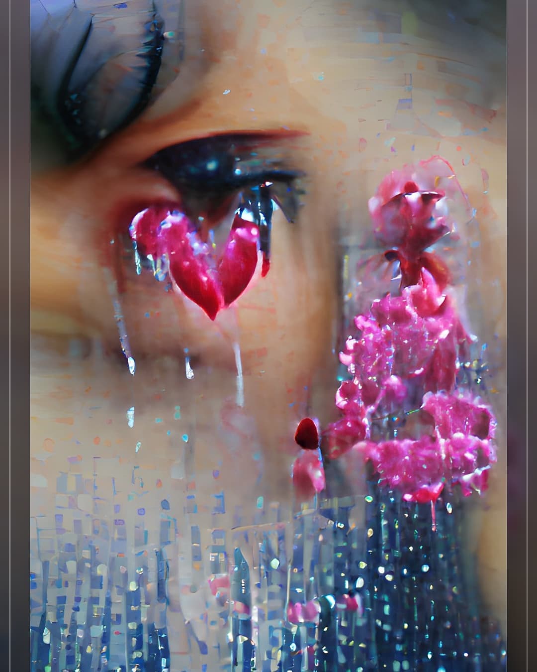 Ai art Love Will tear us apart #ai #art #joydivision #tears #love