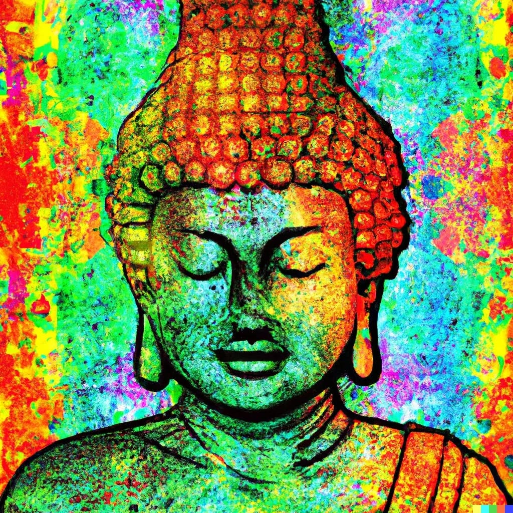 AI Art Openai DALL-E 2 used @openaidalle Psychedelic buddha @vjravenli…